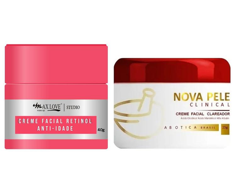 Kit Creme Anti Ruga Melasma Peeling Acid Retinoico Eficaz Nova Pele