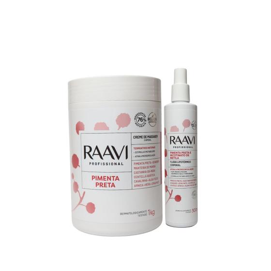 Imagem de Kit Creme De Massagem E Spray Fluído Pimenta Corporal Raavi