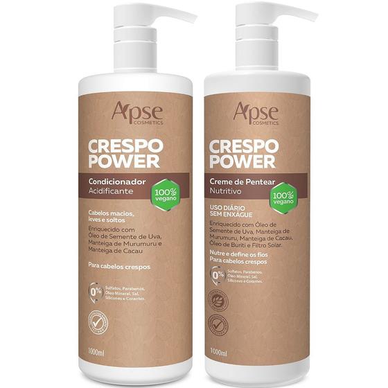 Imagem de Kit Creme de Pentear 1L e Condiciondor 1L Crespo Power Apse Cosmétics