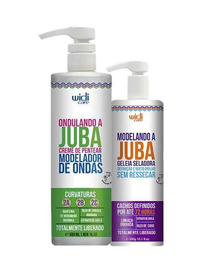 Imagem de Kit Creme De Pentear Ondulando Juba 500ml + Geleia Seladora 300g Widi Care