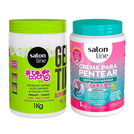 Kit Creme Definicao Maxima Gelatina Nao Sai Da Minha Cabeca 1kg Salon Line Gelatina Capilar Magazine Luiza