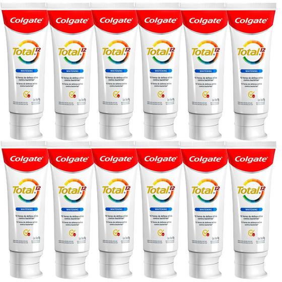 Imagem de Kit Creme Dental Colgate Total 12 Whitening 90g com 12 unidades