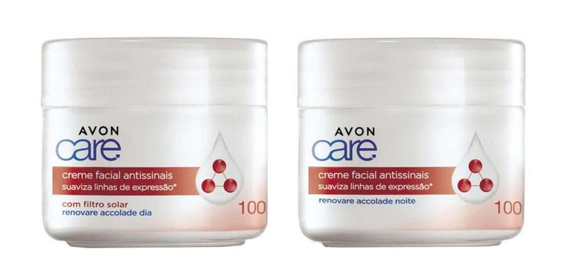 Kit Creme Facial Antissinais Dia E Noite 100g Avon Care - Kit de ...