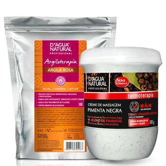 Imagem de Kit Creme Pimenta Negra + Argila Rosa D'Água Natural