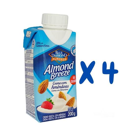 Imagem de KIT Cremes de Leite de Amêndoas Almond Breeze com 4 unidades de 200g cada