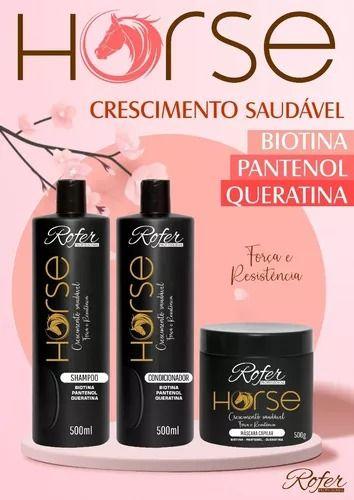 Imagem de Kit Crescimento Horse Rofer 3x500ml