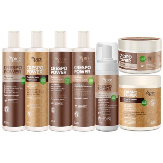 Imagem de Kit Crespo Power Ápice Cosméticos Completo