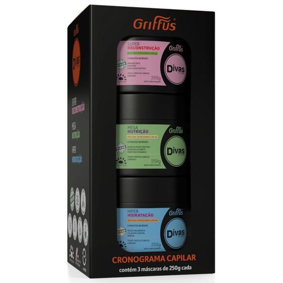 Imagem de Kit cronog masc divas 3x250g griffus