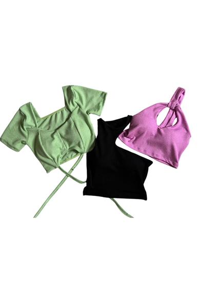 Imagem de Kit cropped com 3 peças