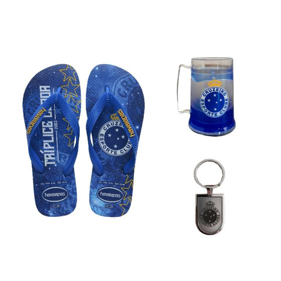 Imagem de Kit Cruzeiro Chinelo + Caneca + Chaveiro - Masculino