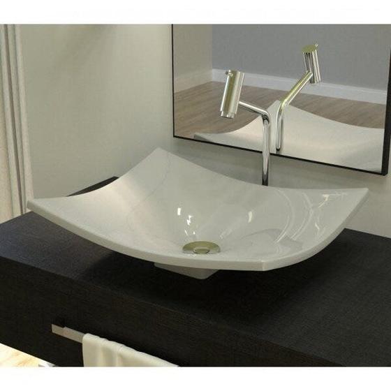 Imagem de Kit Cuba F44 com Torneira Link 1062 Metal e Válvula Click 1''B + Sifão Pvc e Flexível Compace