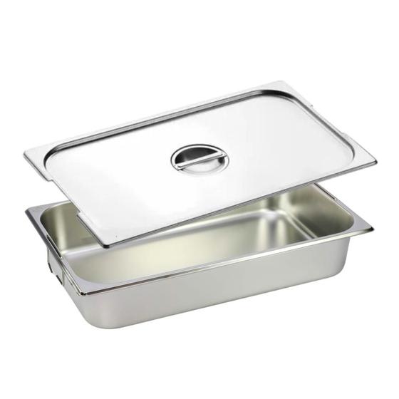 Kit Cuba Gastronômica Gn 1/1x100mm Com Alça Inox Com Tampa Com Recorte Menor preço em Kit Cuba Gastronômica Gn 1/1x100mm Com Alça Inox Com Tampa Com Recorte