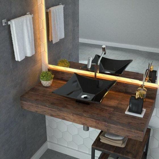 Imagem de Kit Cuba L34 com Válvula 1" + Sifão PVC e Flexível Compace