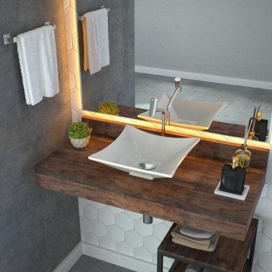 Imagem de Kit Cuba L34 com Válvula Click 1 1/2" + Sifão Cromado e Flexível Compace