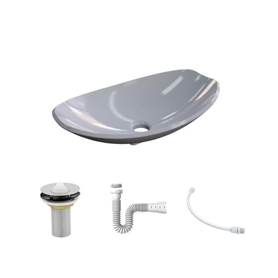 Imagem de Kit Cuba L45 C/Válvula 1'' (2,6cm) + Sifão Pvc + Flexível