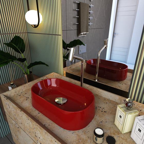 Imagem de Kit Cuba Ov42 Laila com Torneira Link 1062 e Válvula Click com Sifão e Flexível