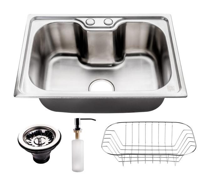 Kit Cuba Pia Aço Inox Gourmet Nw Cozinha Acessórios Simples Menor preço em Kit Cuba Pia Aço Inox Gourmet Nw Cozinha Acessórios Simples
