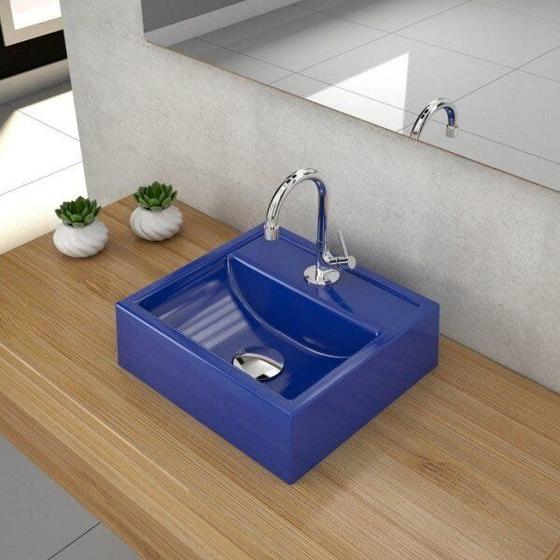 Imagem de Kit Cuba Q32 com Torneira 1198 Metal e Válvula Click 1"G + Sifão PVC e Flexível Compace