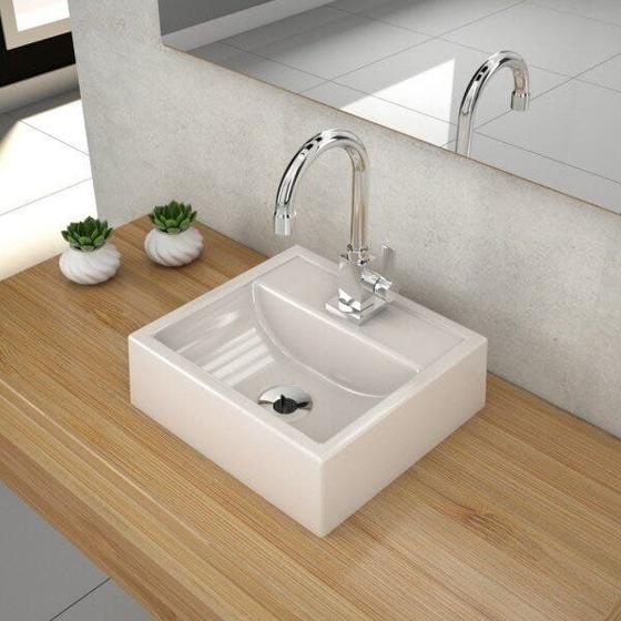 Imagem de Kit Cuba Q32 com Válvula 1 Pol. e Sifão PVC e Flexivel