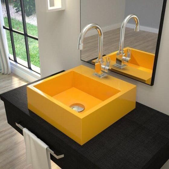 Imagem de Kit Cuba Q395 com Torneira Luxo 1195 e Válvula Click 1 Polegada e Meia Compace