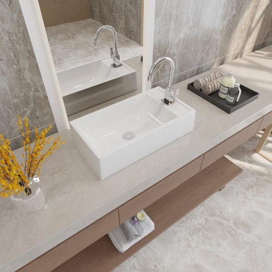 Imagem de Kit Cuba Rl545 Roma com Torneira Luxo e Válvula Botão com Sifão e Flexível