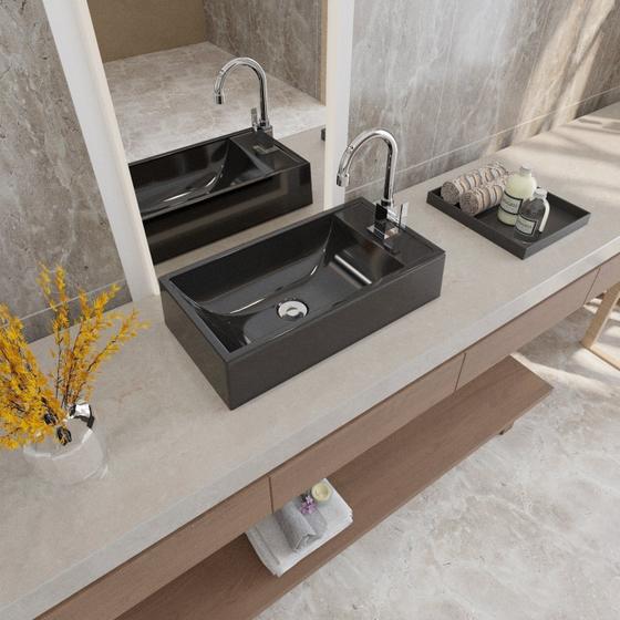 Imagem de Kit Cuba Rl545 Roma com Válvula Botão e Sifão com Flexível