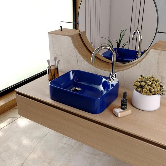 Imagem de Kit Cuba Ro36 Cross com Torneira Luxo e Válvula Metal com Sifão e Flexível