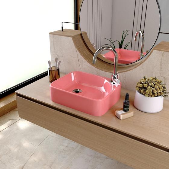 Imagem de Kit Cuba Ro36 Cross com Torneira Luxo Rosa