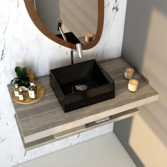 Imagem de Kit Cuba Rt30 Riviera com Torneira Link 1062 e Válvula Click com Sifão e Flexível Preto