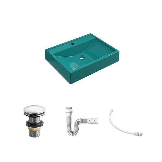 Imagem de Kit Cuba RT49 C/Válvula Click 1''G + Sifão Pvc + Flexível