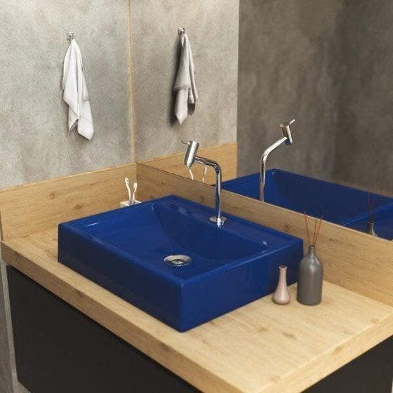 Imagem de Kit Cuba RT49 com Válvula Click 1 Polegada B e Sifão Cromado e Flexível Compace