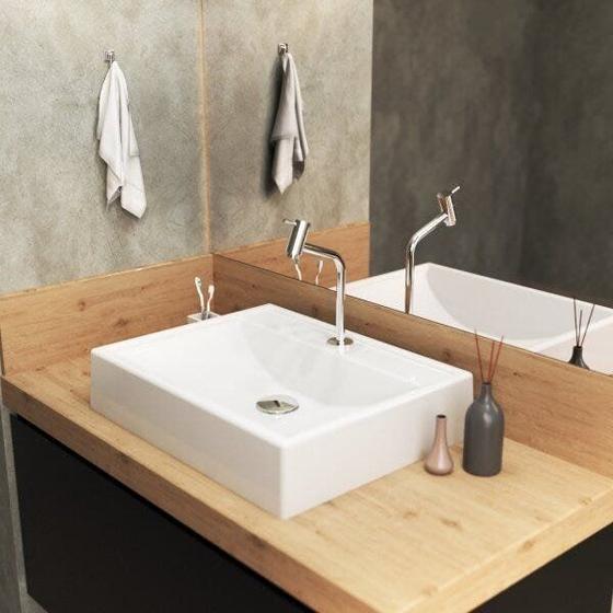 Imagem de Kit Cuba RT49 com Válvula Click 1 Polegada G e Sifão Pvc e Flexível Compace
