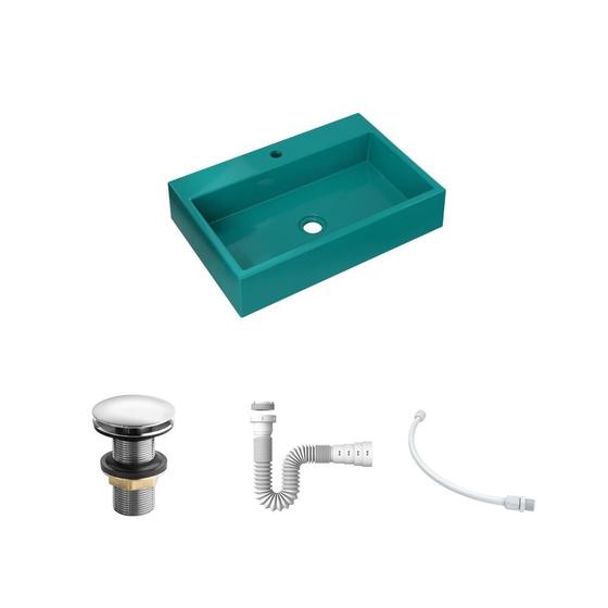 Imagem de Kit Cuba RT55 C/Válvula Click 1 1/2'' (04cm) + Sifão Pvc + Flexível
