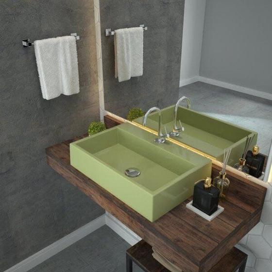 Imagem de Kit Cuba RT55 com Torneira 1198 Metal e Válvula Click 1 Polegada e meia e Sifão Pvc e Flexível Compa