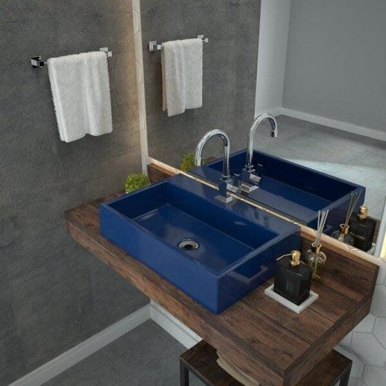 Imagem de Kit Cuba RT55 com Válvula Click 1 Polegada e meia e Sifão Cromado e Flexível Compace