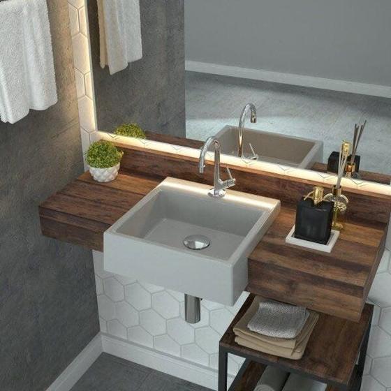 Imagem de Kit Cuba XQ355 com Válvula Click 1 1/2" com Sifão Cromado e Flexível Compace