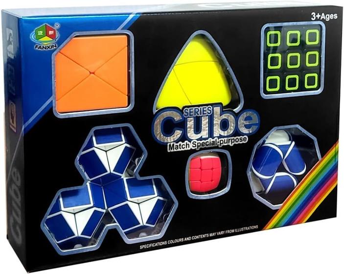 Imagem de Kit Cubo Mágico 3x3x3 Skewb 2x2x2 Mastermorphix Snake Chaveiro Competir Regulagem Magico Speed Giro Rapido Reforçado top