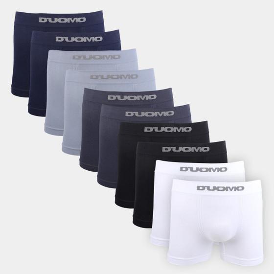 Imagem de Kit Cueca Boxer Duomo Microfibra 10 Peças