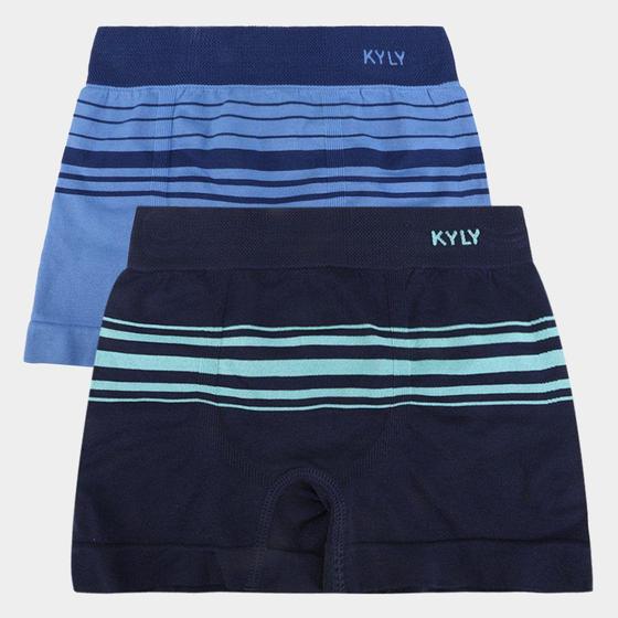 Kit Cueca Boxer Infantil Kyly Sem Costura - 2 Peças Menor preço em Kit Cueca Boxer Infantil Kyly Sem Costura - 2 Peças