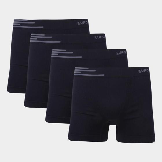 Kit Cueca Boxer Lupo C/ 4 Peças Menor preço em Kit Cueca Boxer Lupo C/ 4 Peças