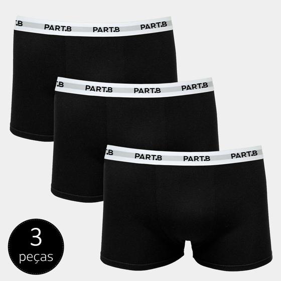 Imagem de Kit Cueca Boxer Part.B Soft 3 Peças Preto