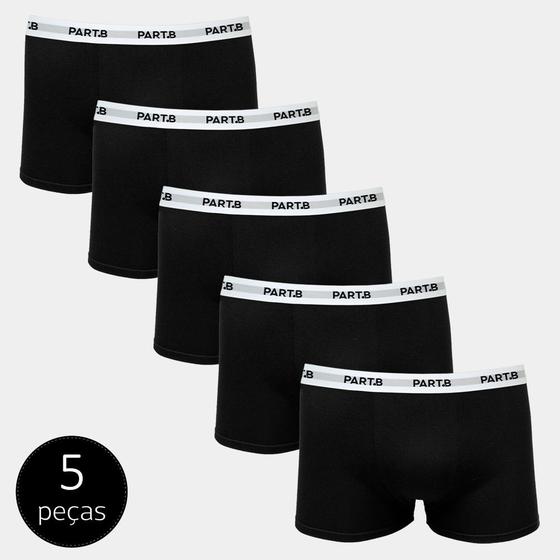 Imagem de Kit Cueca Boxer Part.B Soft 5 Peças Preto