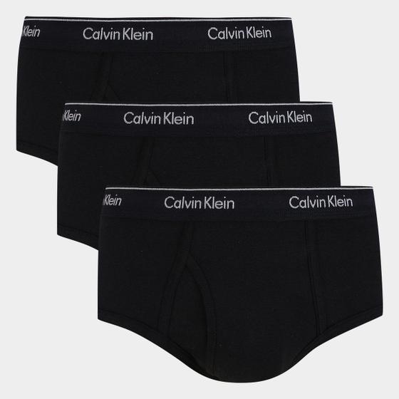 Imagem de Kit Cueca Slip Calvin Klein Brief Rib Masculina