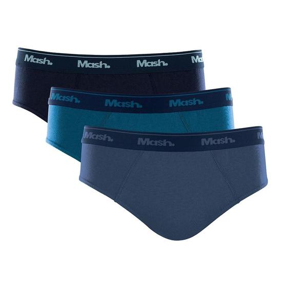 Imagem de Kit Cueca Slip Mash 3 Peças Masculina Algodão Elástico