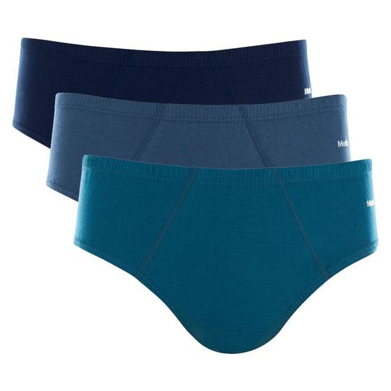 Imagem de Kit Cueca Slip Mash 3 Peças Masculina Elástico Algodão