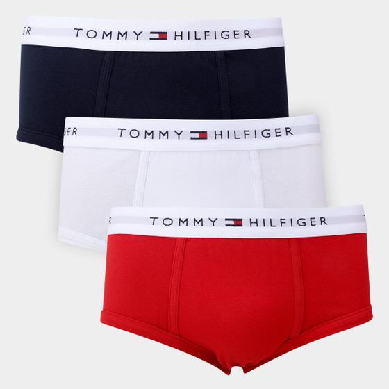 Imagem de Kit Cueca Slip Tommy Hilfilger Algodão Elástico 3 Peças