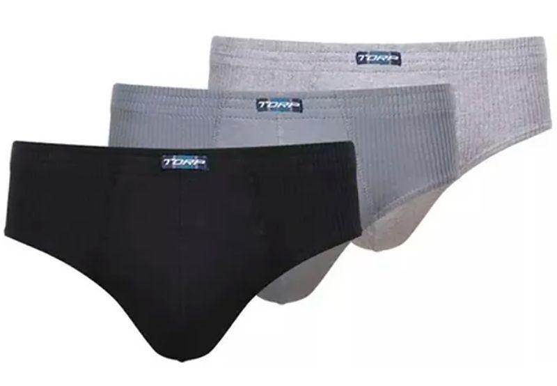 Imagem de Kit Cuecas Torp Slip Algodão Lateral Canelada - 3 Un - R7006