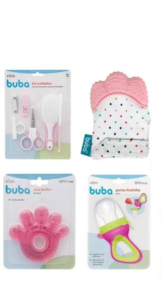 Imagem de Kit Cuidado Baby + Mãozinha + Luvinha + Porta Frutinha Buba