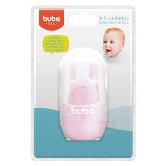 Imagem de Kit Cuidados Baby 4 peças Com Estojo cilindrico - Rosa - Buba