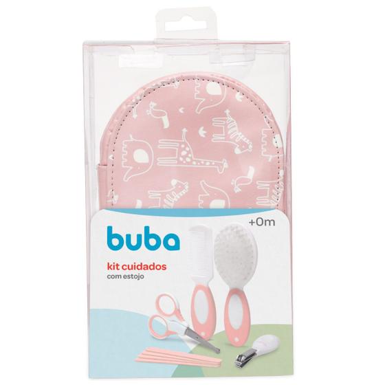 Imagem de Kit Cuidados Com Bebe 9 Itens Estojo Rosa 16240 - Buba